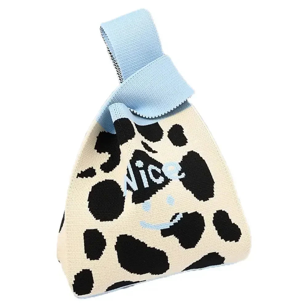 Cat Knit Handbag High Capacity Knot Wrist Bag For Women - Smarsty