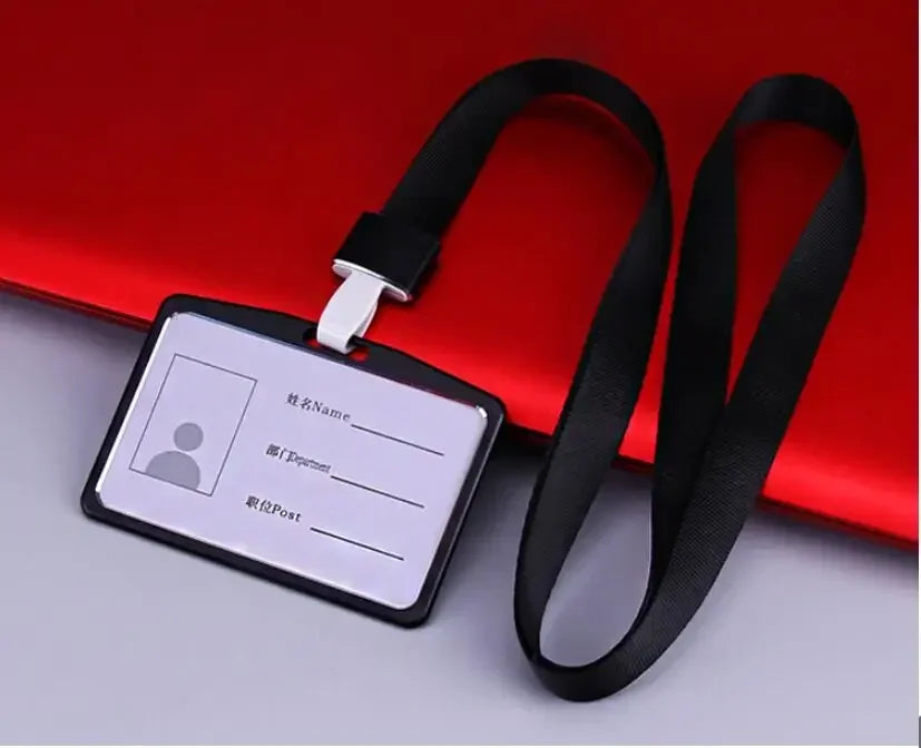Employee Aluminium Alloy Plastic Credit Card ID Card Cover Case Work Identity Badge Card Cover Bag Women Men Work Card Holders