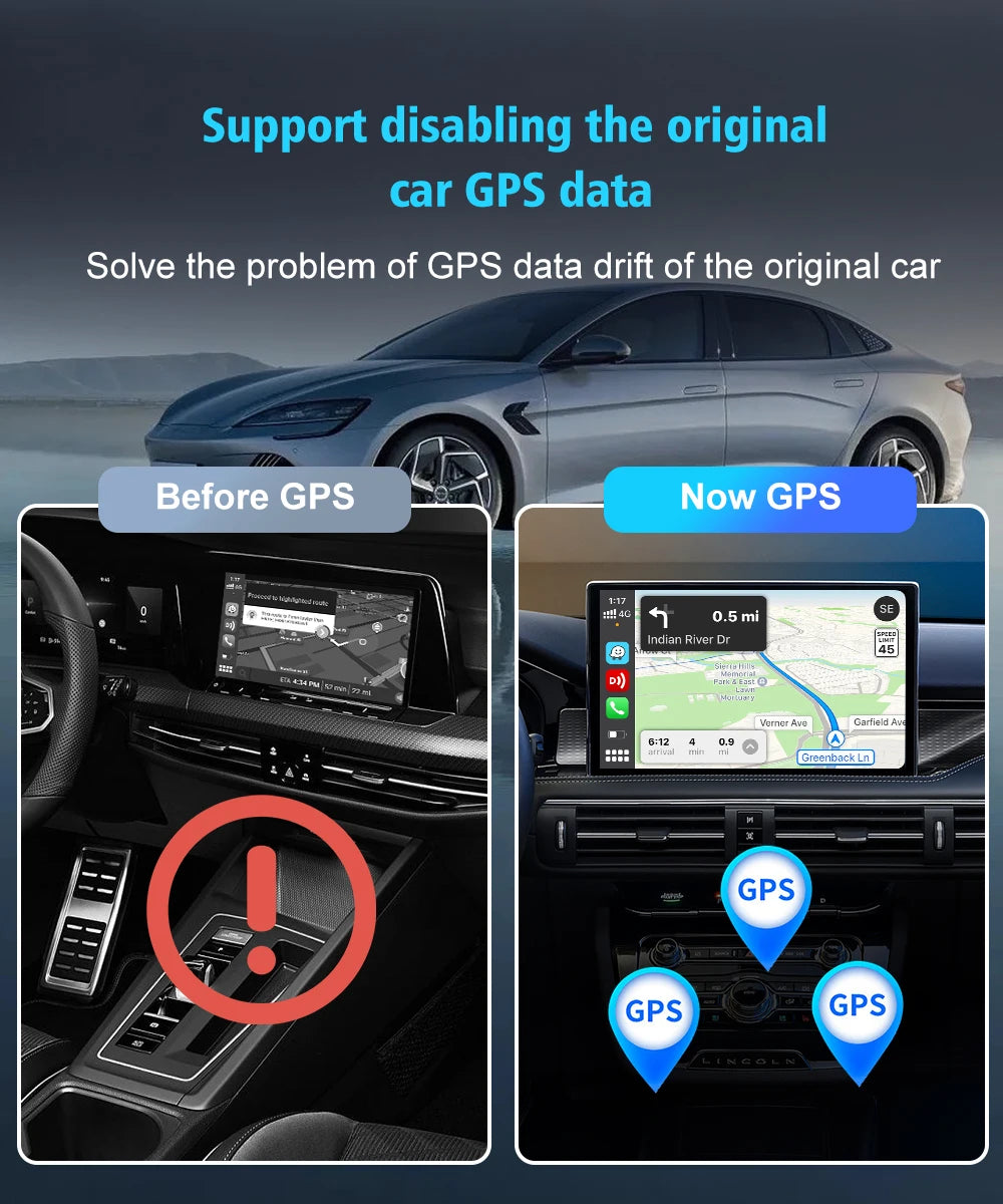 Wireless CarPlay Android Auto Adapter For All Cars Spotify - Smarsty