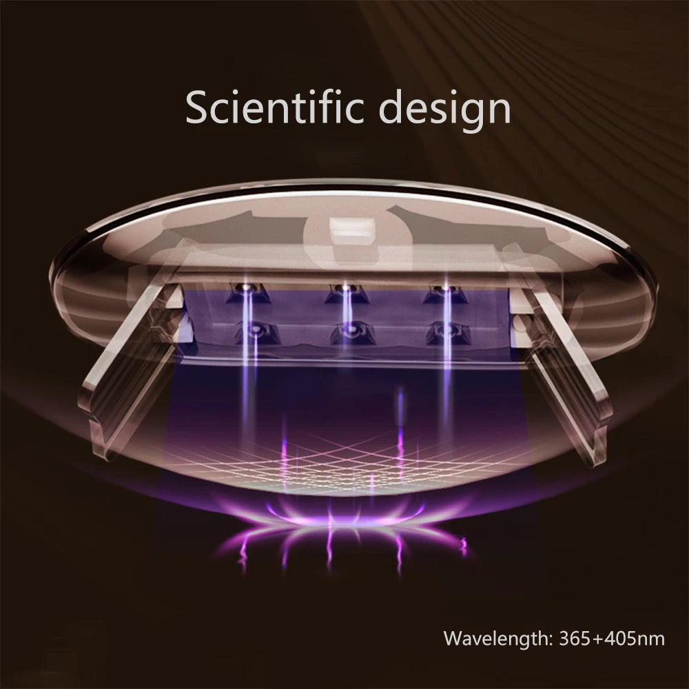 Foldable 6W UV LED Nail Lamp for Quick Drying - Smarsty