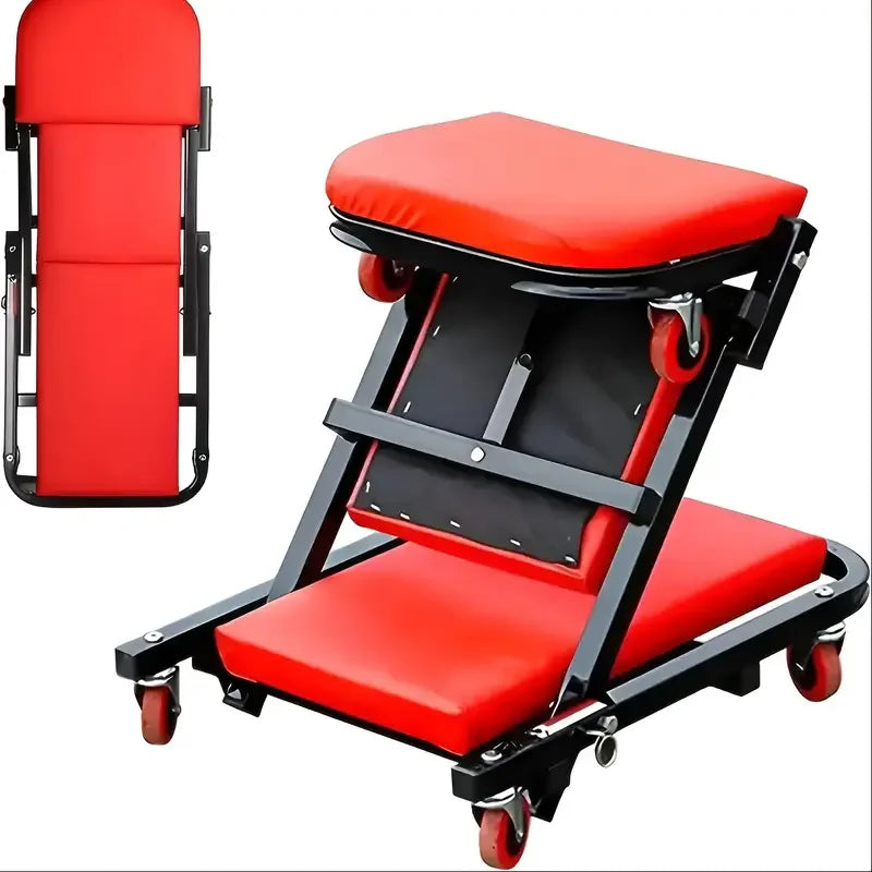 Mechanic Creeper, Garage Gift, 36" Z Creeper Seat, 2 in 1 Mechanic Gifts, 300 lbs Capacity, Low Profile Creeper with 6 pcs Wheel