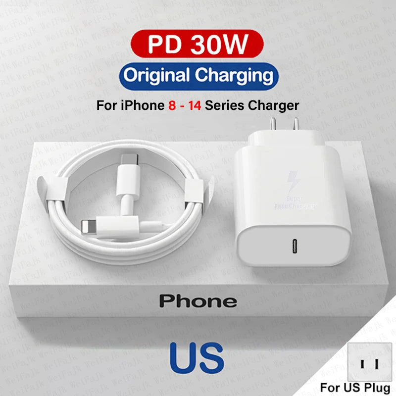 30W USB C Fast Charger For iPhone Pro Series Cable - Smarsty