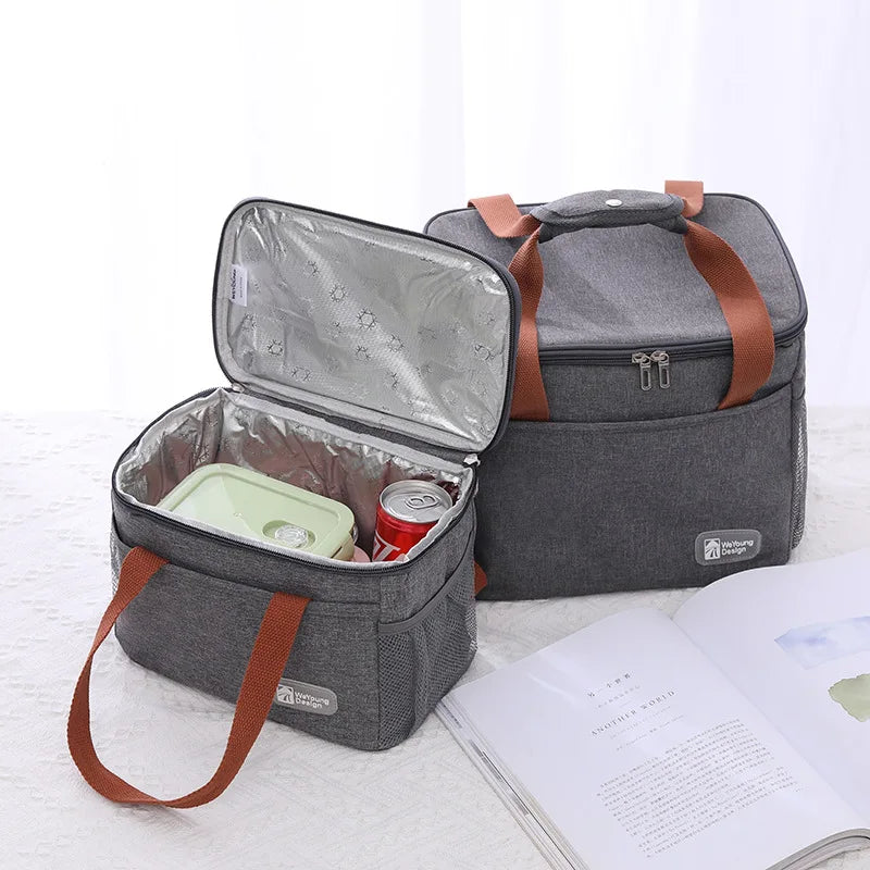 Large Capacity Insulated Lunch Bag With Oxford Cloth - Smarsty