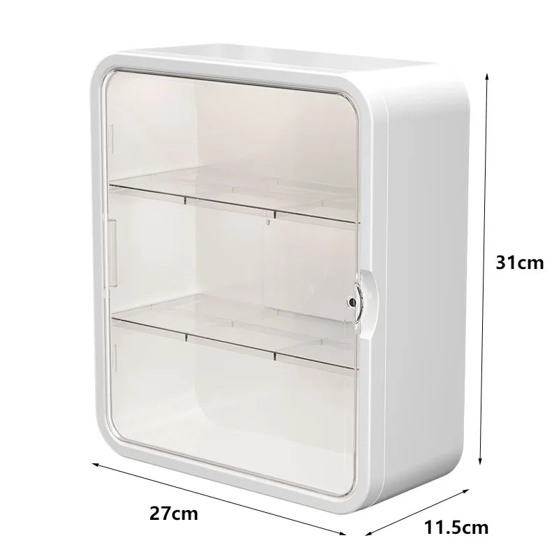 Wall hanging no punching family installation standing medical cabinet drug toy storage rack multi-layer storage box by Smarsty