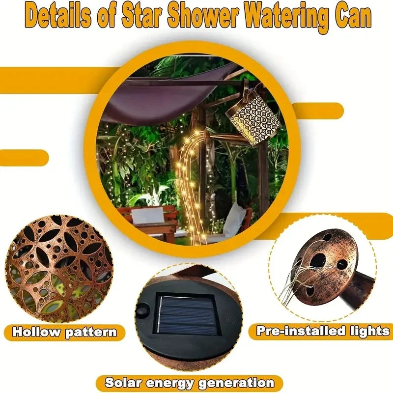 Solar Watering Can Lantern for Outdoor Garden Decor - Smarsty