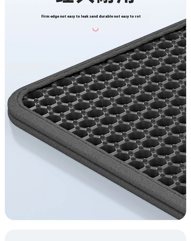 Large Cat Litter Mat Waterproof Double Layer Non Slip Litter Box Tray Pad Washable Durable Pet Toilet Training Mat - Smarsty