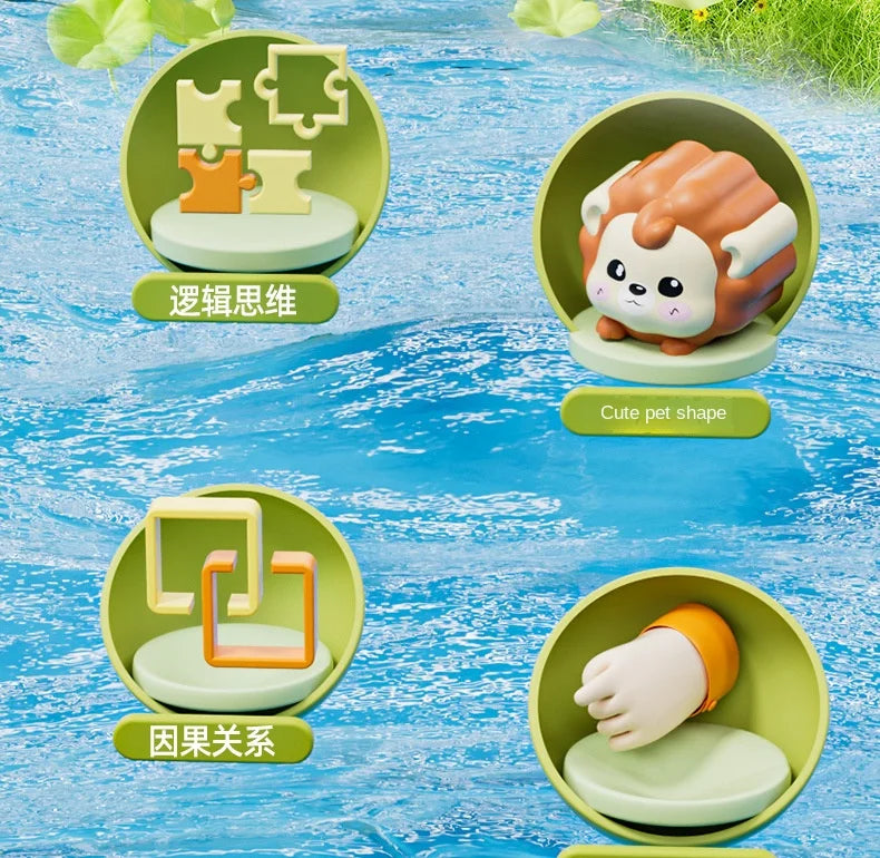 Montessori Pop up Animal Toys and Learning Boxes Enhance Logical Thinking and Motor Skills Suitable for Children's Birthday Gift - Smarsty