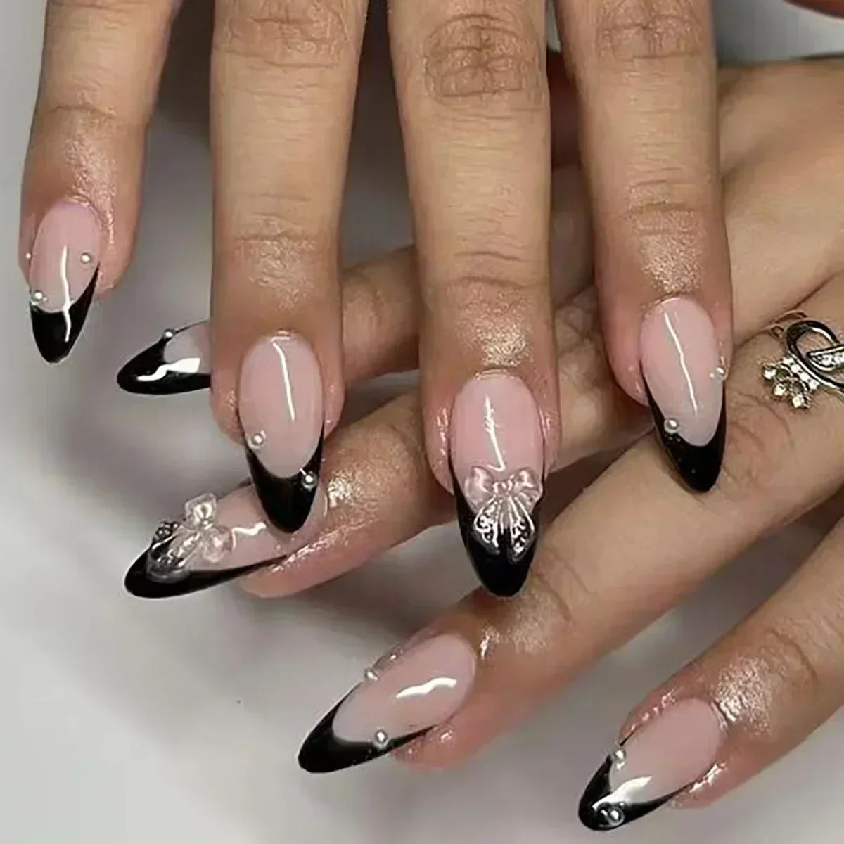 24Pcs Cute Strawberry French Press On Nails - Smarsty