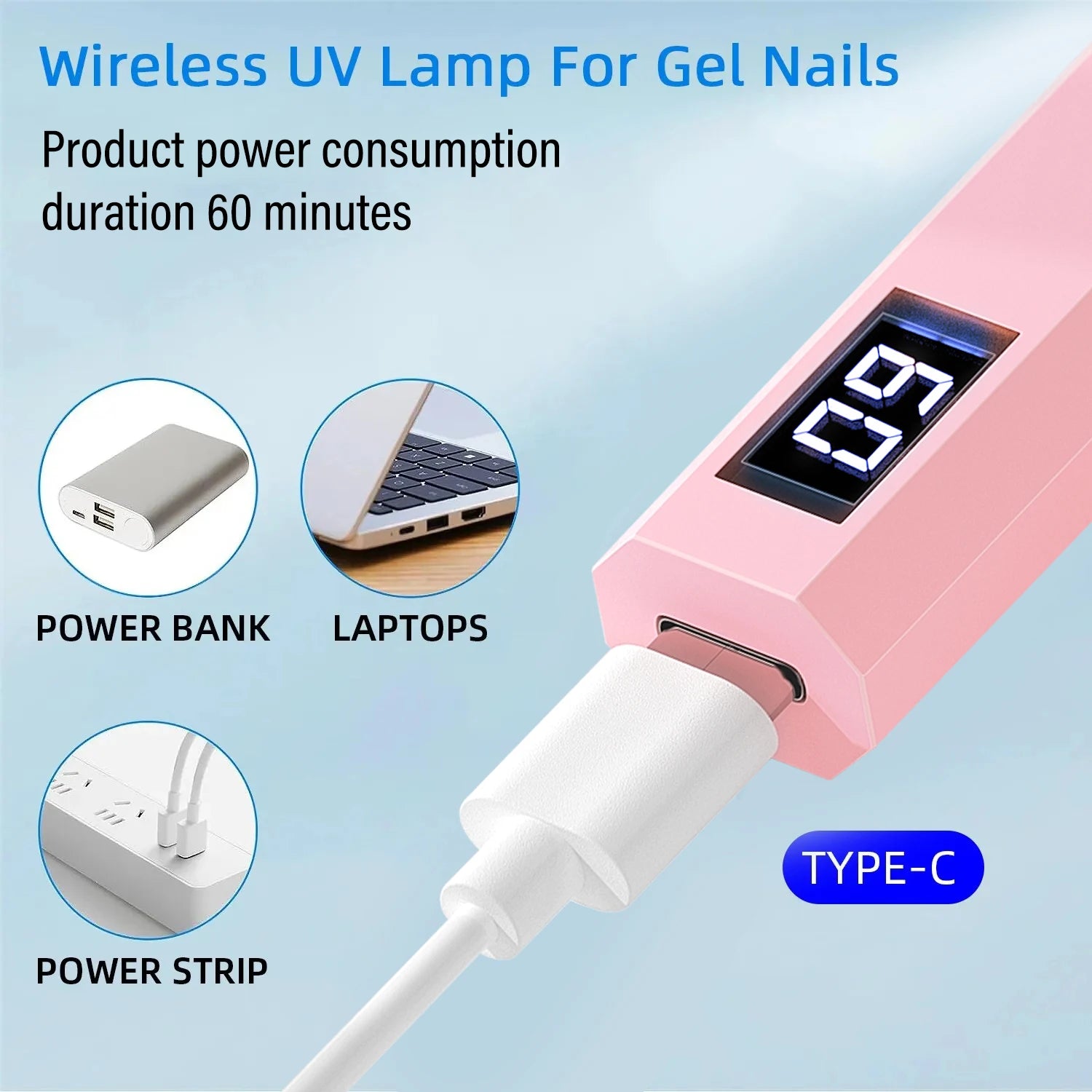 Portable UV LED Nail Dryer Lamp for Quick Curing - Smarsty