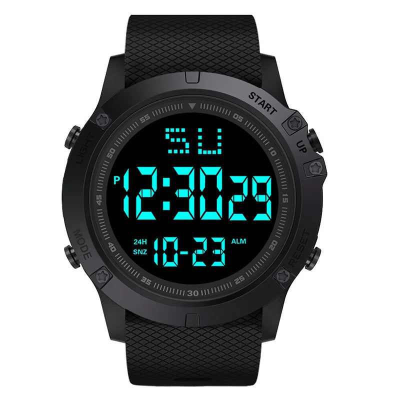 Men's Waterproof Sports Watch with LED Display and Stopwatch - Smarsty