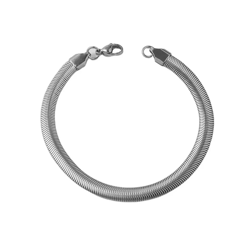 Trendy Stainless Steel Cuban Chain Bracelet for Men - Smarsty
