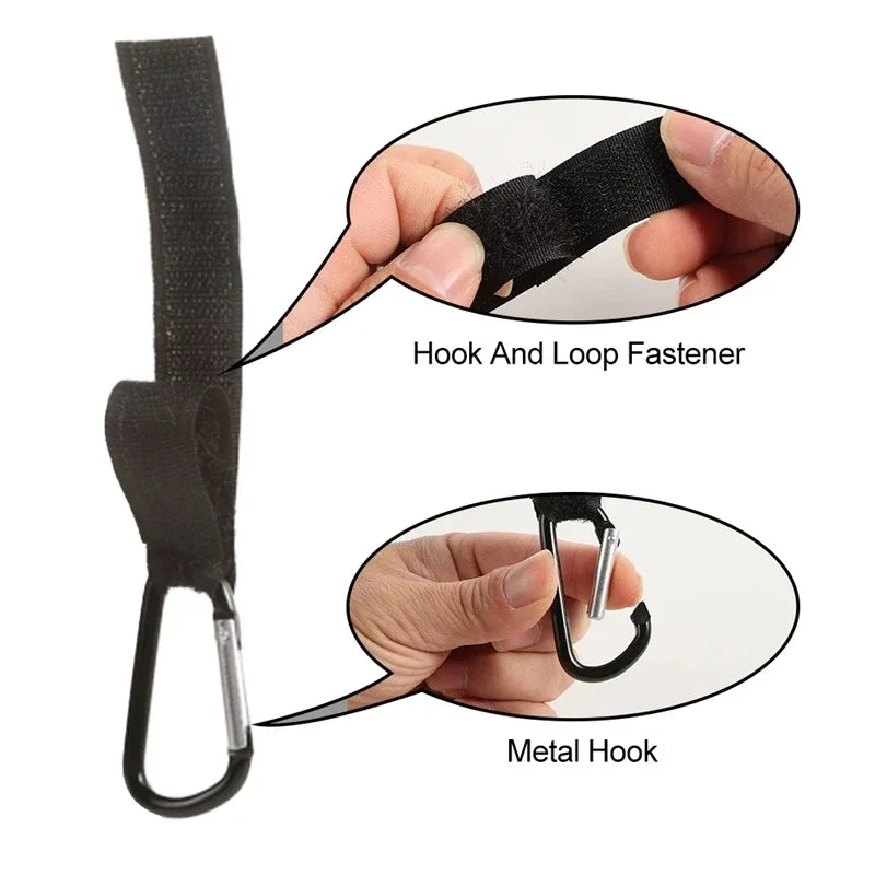 2/3/5pcs Baby Stroller Hook Clip Aluminum Alloy Carabiner Cart Organizer Diaper Bag Pram Hook Hanger Stroller Accessories by Smarsty