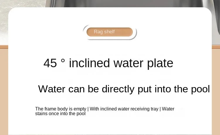 Kitchen Sink Draining Rack with Cleaning Cloth Storage - Smarsty