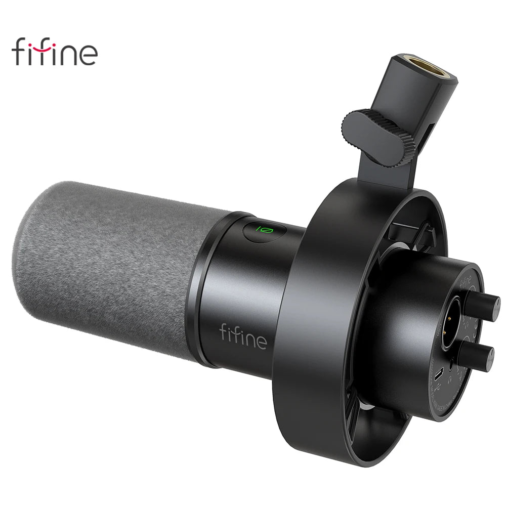 FIFINE USB XLR Microphone with Gain Control and Mute - Smarsty