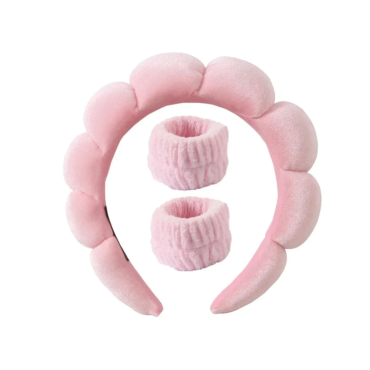 Soft Puffy Sponge Headband For Makeup Retro Terry Cloth - Smarsty