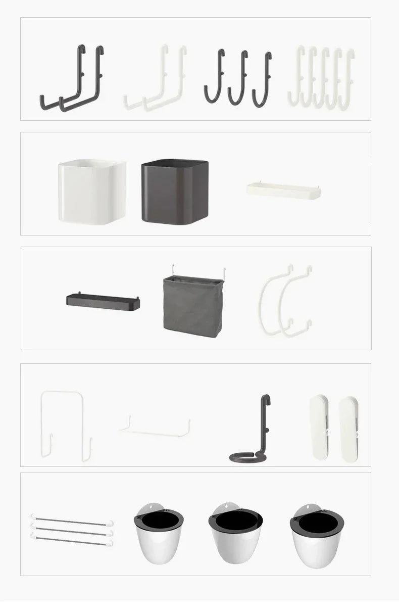 DIY Pegboard Accessories Kitchen Organization No Drill Hanging Shelf Storage Hooks Wall Organizer Crafts For Garage Room