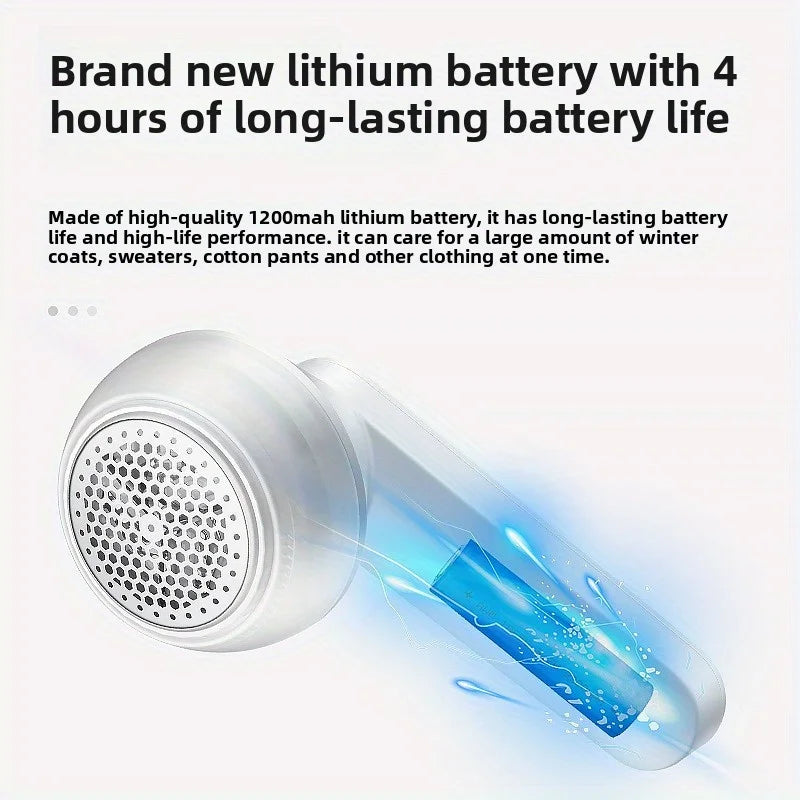 1PC USB Rechargeable Fabric Shaver, Portable Lint Remover for Clothes Bedding Furniture Carpet Sofa Cleaning Tool