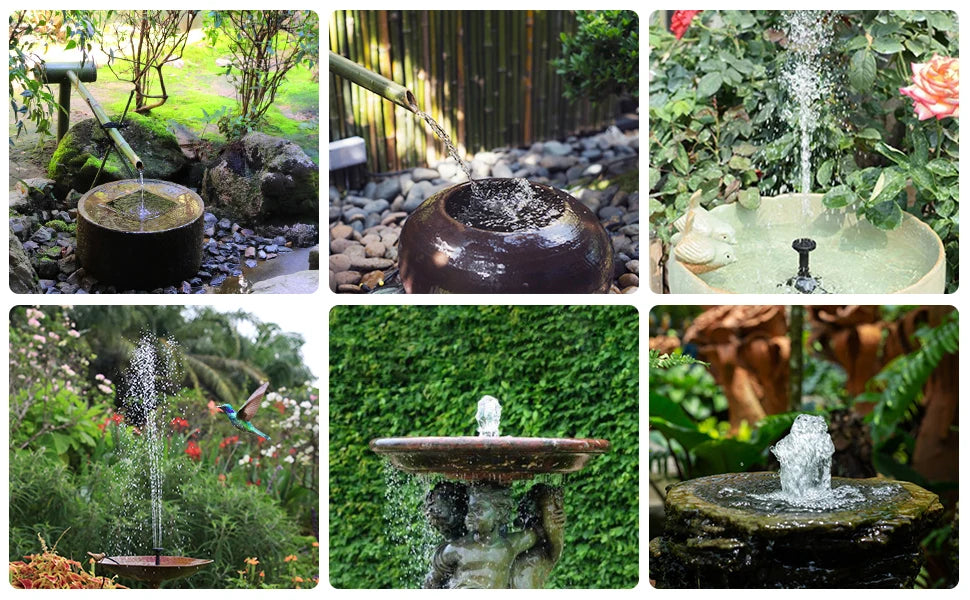 Solar Fountain Pump Kit for Low Noise Outdoor Decor - Smarsty