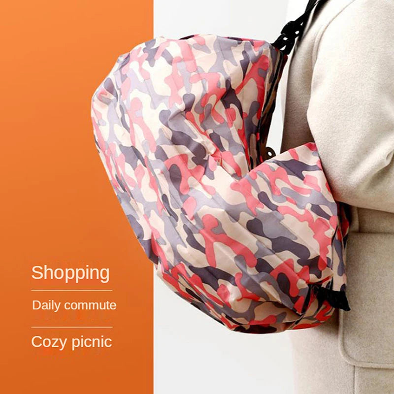 Foldable Storage Bag With Handle Camouflage Shopping Bag - Smarsty