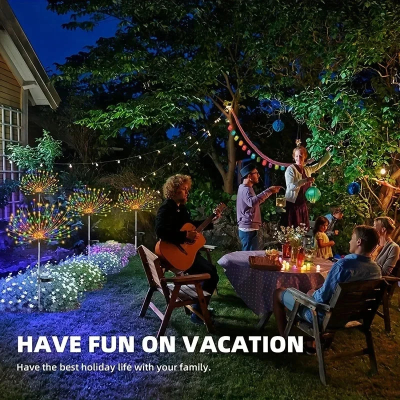 Solar Powered Firework String Lights with 8 Lighting Modes - Smarsty