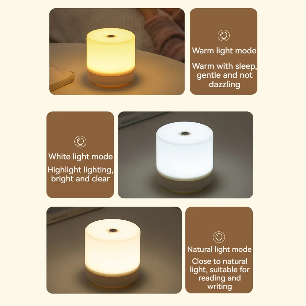 USB Charging Touch Bedside Lamp with Dimming Modes - Smarsty