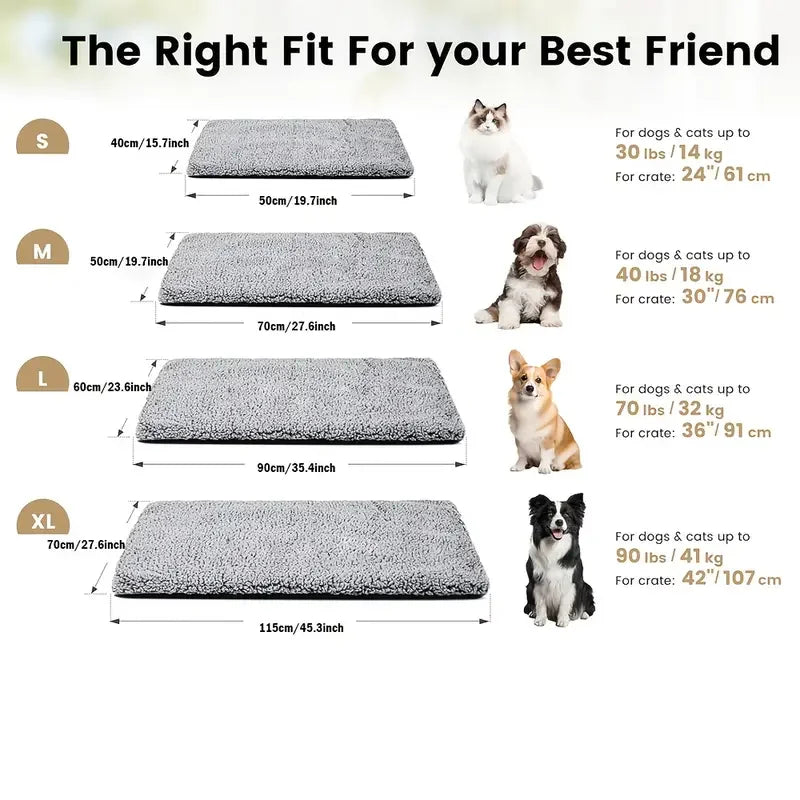 Winter Self-Heating Pet Pad Blanket for Dogs Cats, No Electricity Thermal Mat with Anti-Slip BottomWarm Cushion for Puppy Kitten - Smarsty
