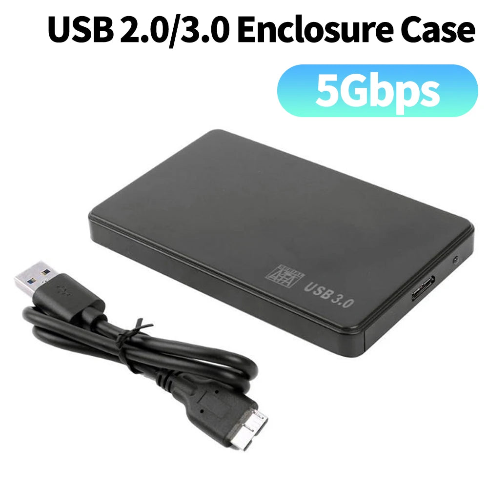 Plastic 3TB USB 2.0/3.0 Hard Disk HD Enclosure Super Speed for Windows Enclosure 2.5 inch SATA SSD HDD Mobile Case