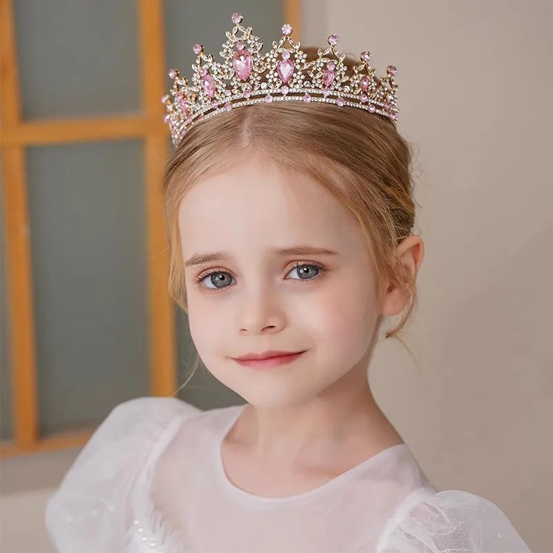 Girls Princess Crown Crystal Tiara for Dance Performance - Smarsty