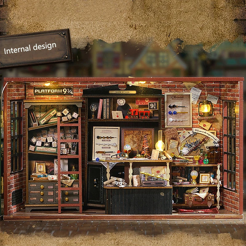 Magical Doll House Wooden Miniature DIY Assembly Building Model Kit Production of Small Room Toys Decorations with Furniture by Smarsty