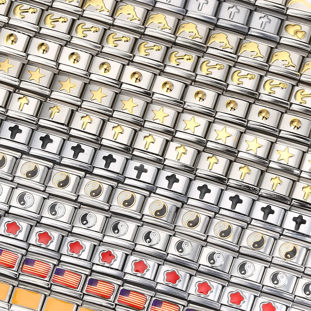 Italian Charm Stainless Steel Elastic Link Bracelet - Smarsty