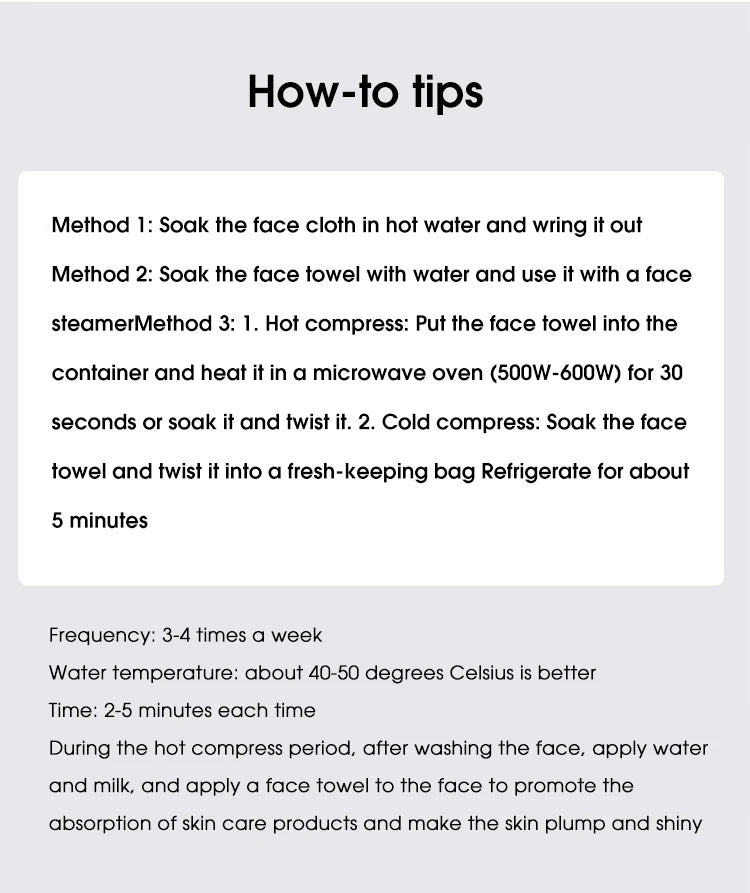 Soft Skin-Friendly Hot Compress Towel for Face Care - Smarsty