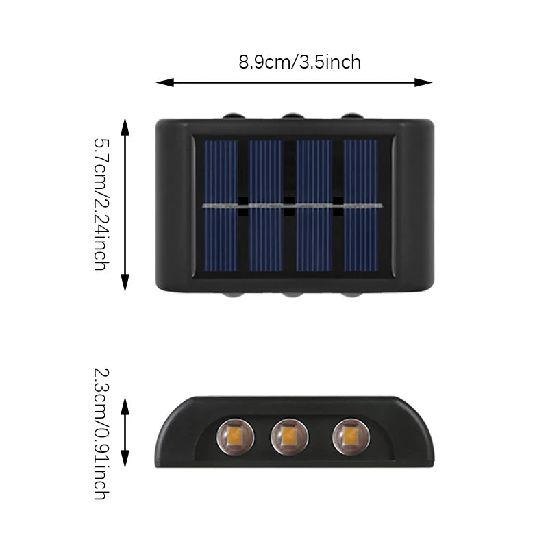 Solar LED Wall Light for Outdoor Garden Illumination - Smarsty