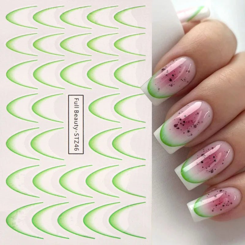 Gradient French Nail Art Stickers for Stunning Ombre Manicures - Smarsty