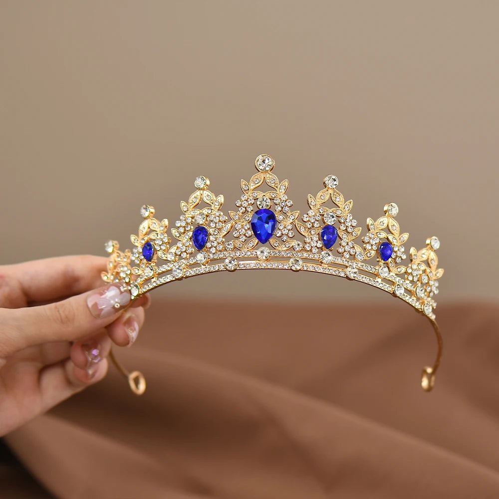 Girls Princess Crown Crystal Tiara for Dance Performance - Smarsty