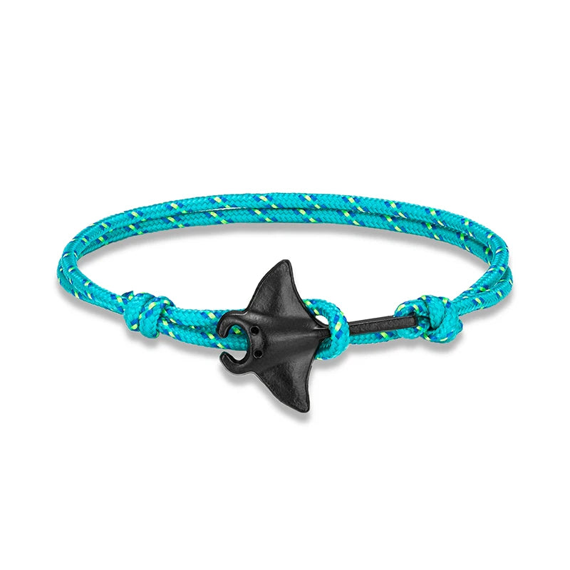 Adjustable Ocean Animals Manta Ray Paracord Bracelet - Smarsty