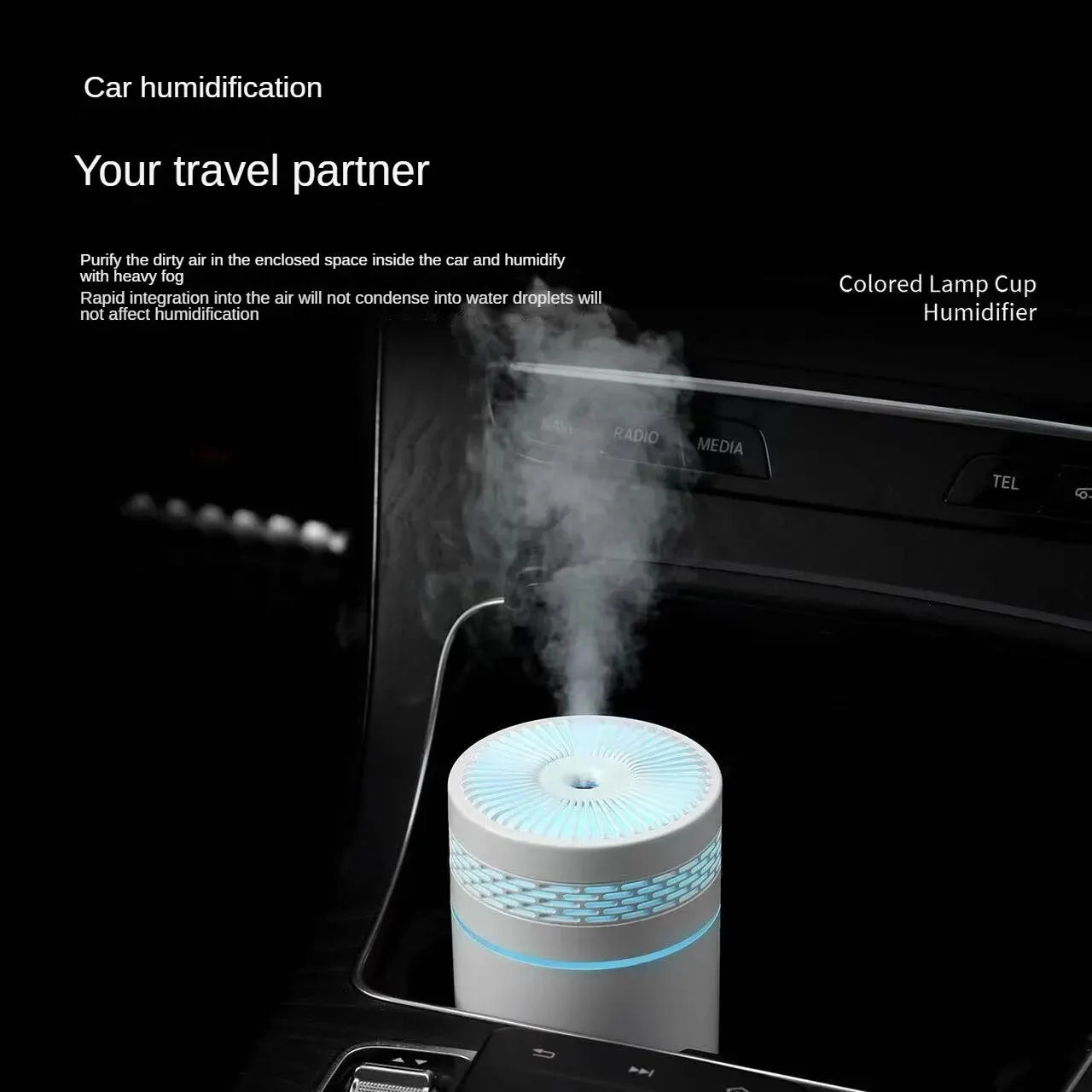 Mini Seven-Color Aroma Humidifier for Car Air Purification - Smarsty