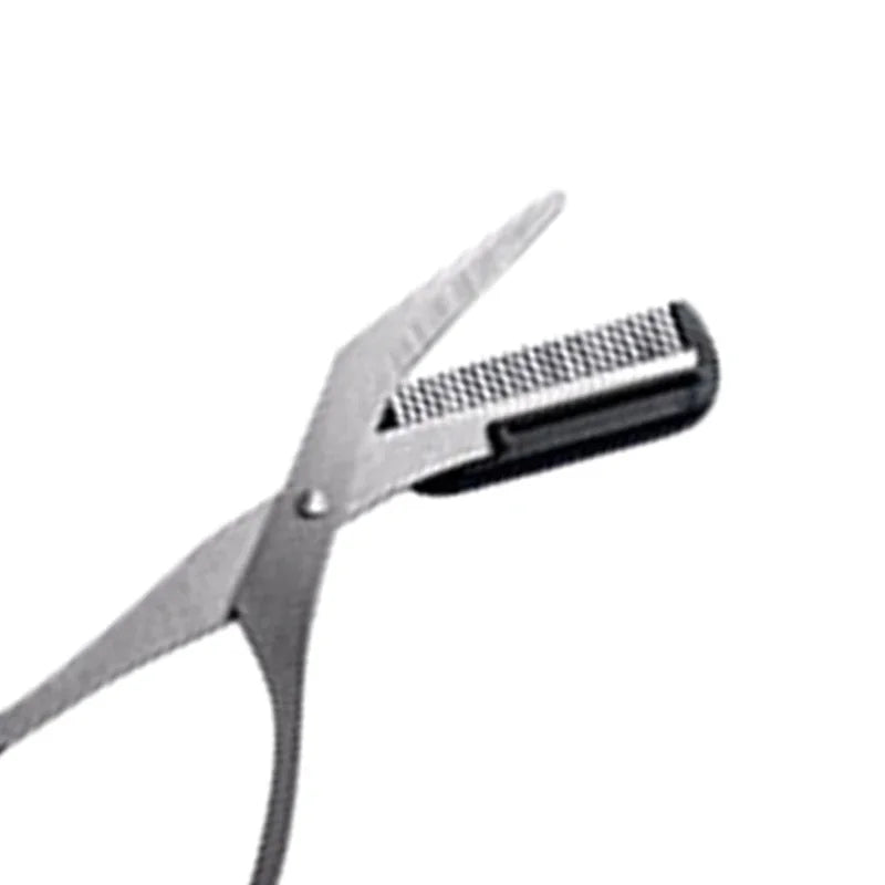 Stainless Steel Eyebrow Trimmer Scissors for Precision Grooming - Smarsty