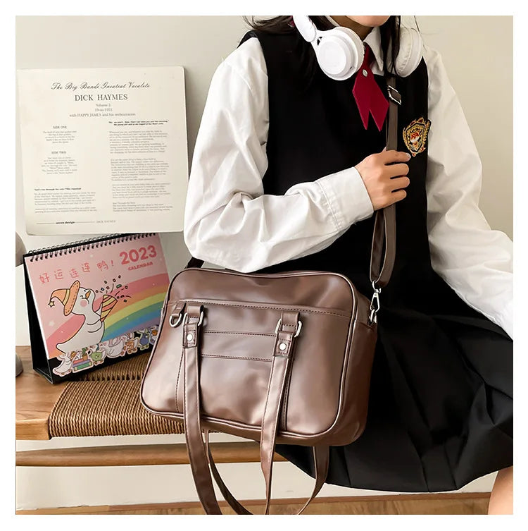 Japanese Style JK Bag Women PU Leather Crossbody Bag - Smarsty