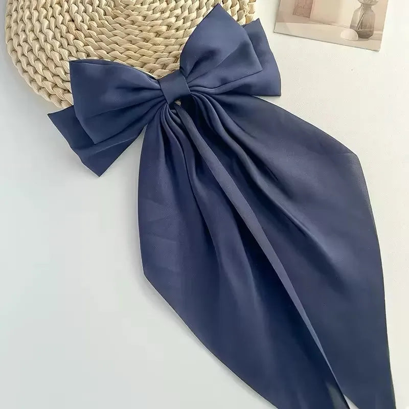 Extra Large Satin Bow Hairpin for Women - Smarsty