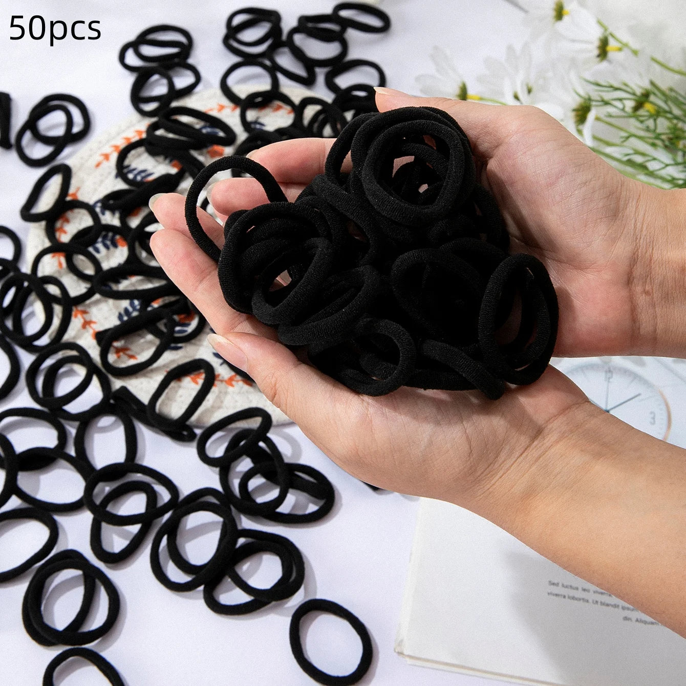 50Pc Seamless Elastic Hair Bands Thick Comfortable Durable - Smarsty