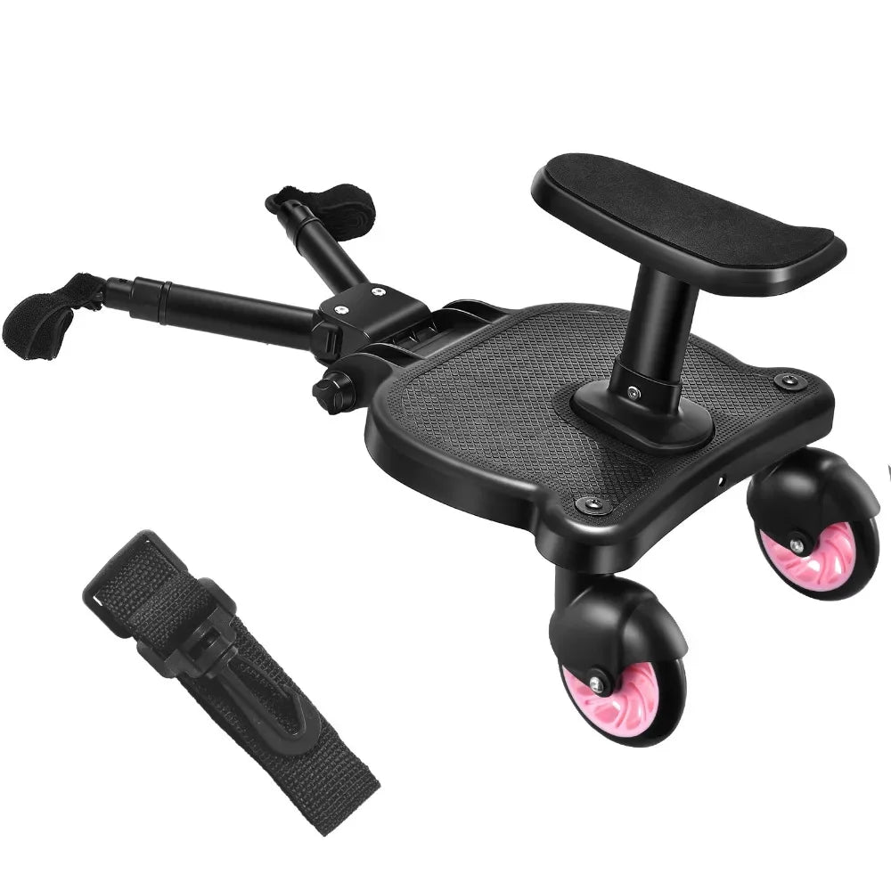 Universal Strollers Step Board Adapter with Seat Second Child Jogger Twins Scooter Baby Pram Hitchhiker Bumper by Smarsty