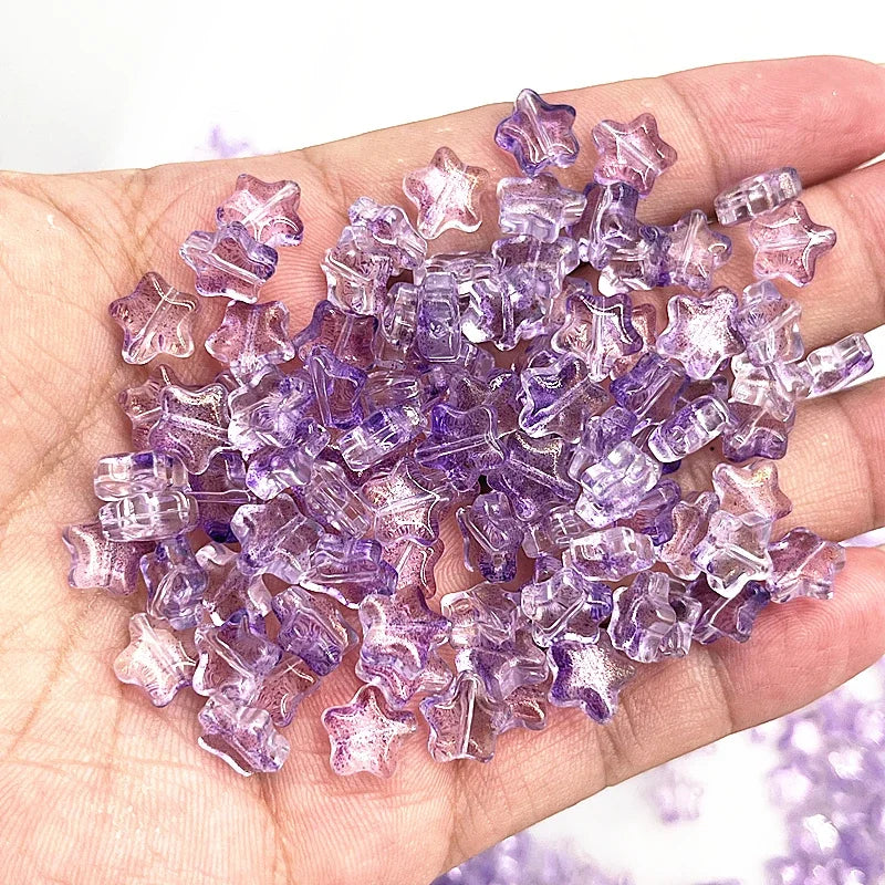 8mm Star Matte Glass Beads for Jewelry Making - Smarsty