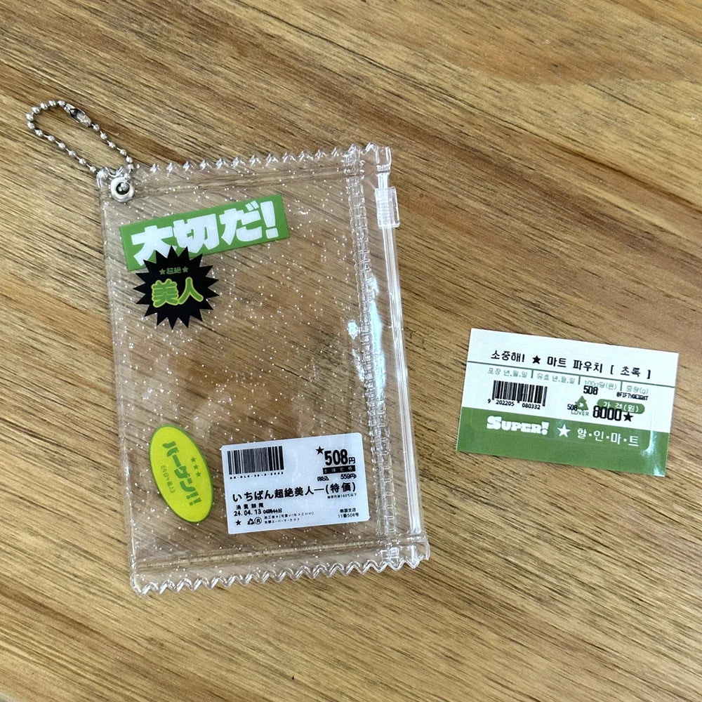 INS Transparent Candy Bag Badge Holder Korean Photocard Holder Display Bag Pendant Idol Photo Card Protective Cover Card Holder