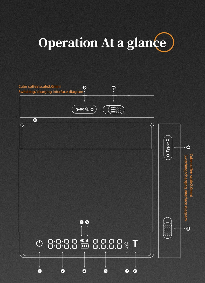 High Precision Digital Coffee Scale with LED Display - Smarsty