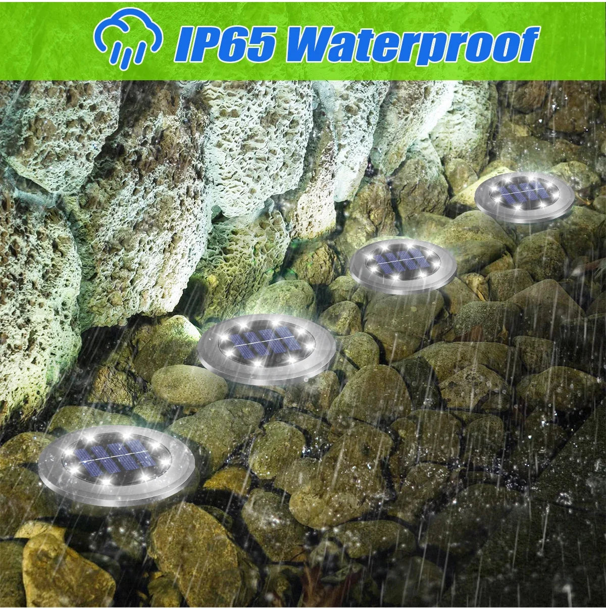 Solar LED In-Ground Lights for Bright Pathway Illumination - Smarsty