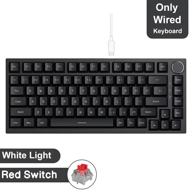 Gaming Mechanical Keyboard 82 Key 75 Percent Dual Mode