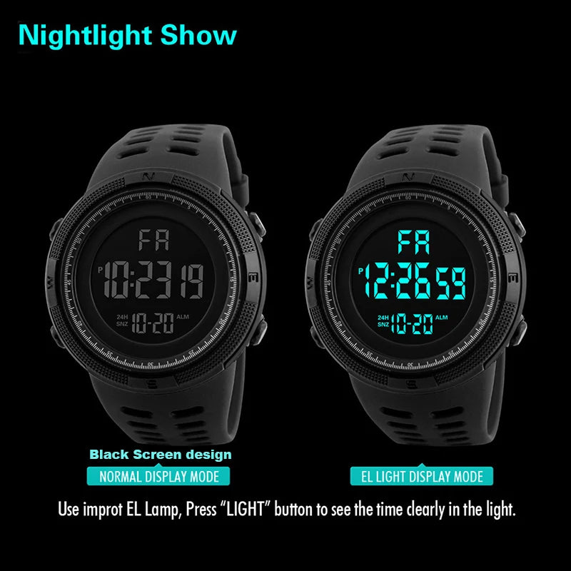Luminous Digital Military Sports Watch for Men - Smarsty