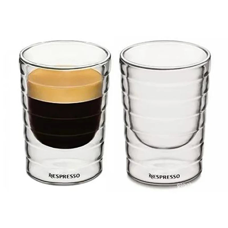 Heat Resistant Double Wall Glass Coffee Mug - Smarsty