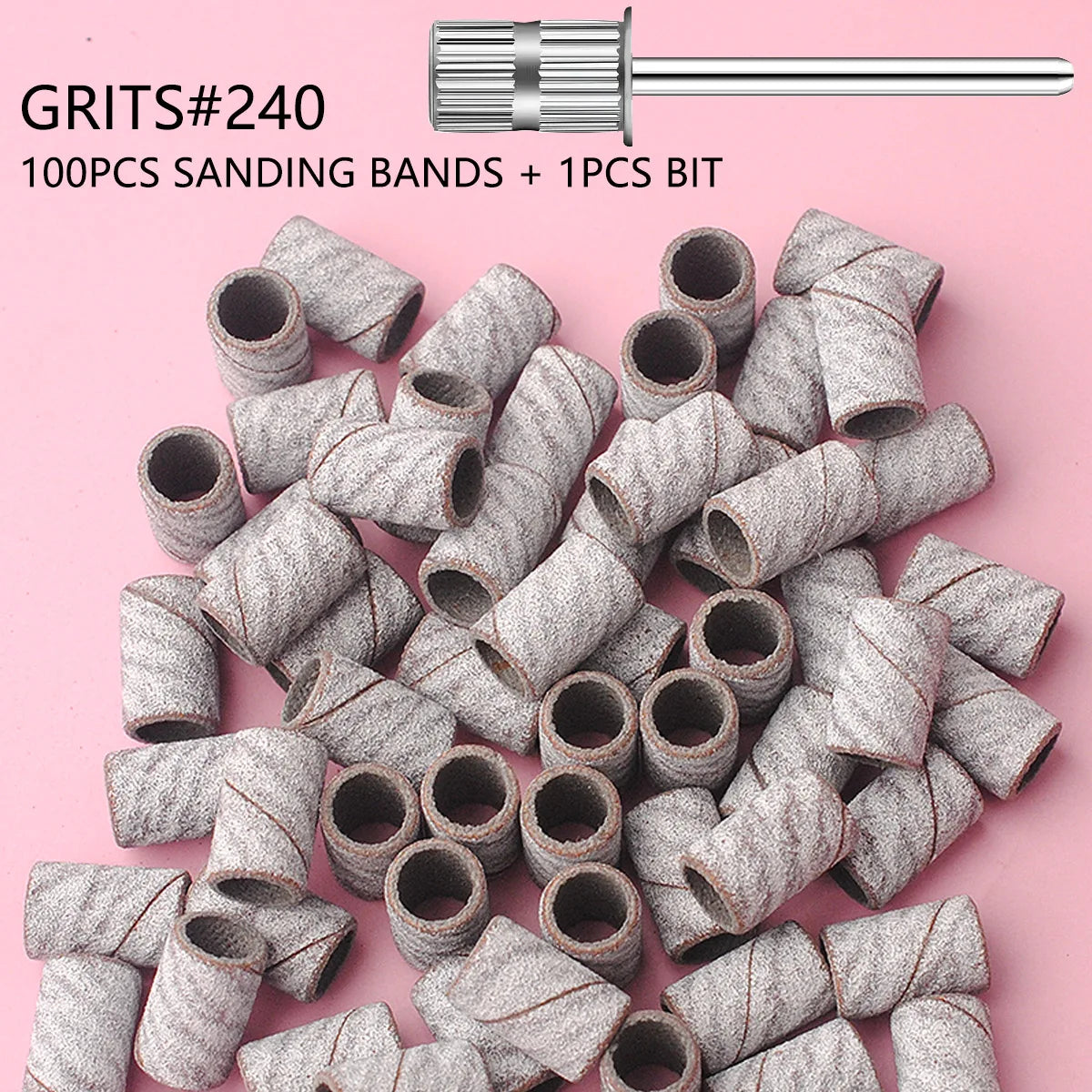 100 Pcs Sanding Bands Set for Nail Drill Care - Smarsty