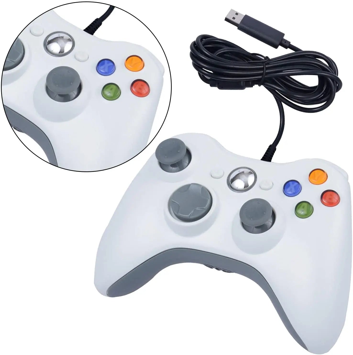 USB Wired Game Controller for Xbox 360 with Enhanced Precision - Smarsty